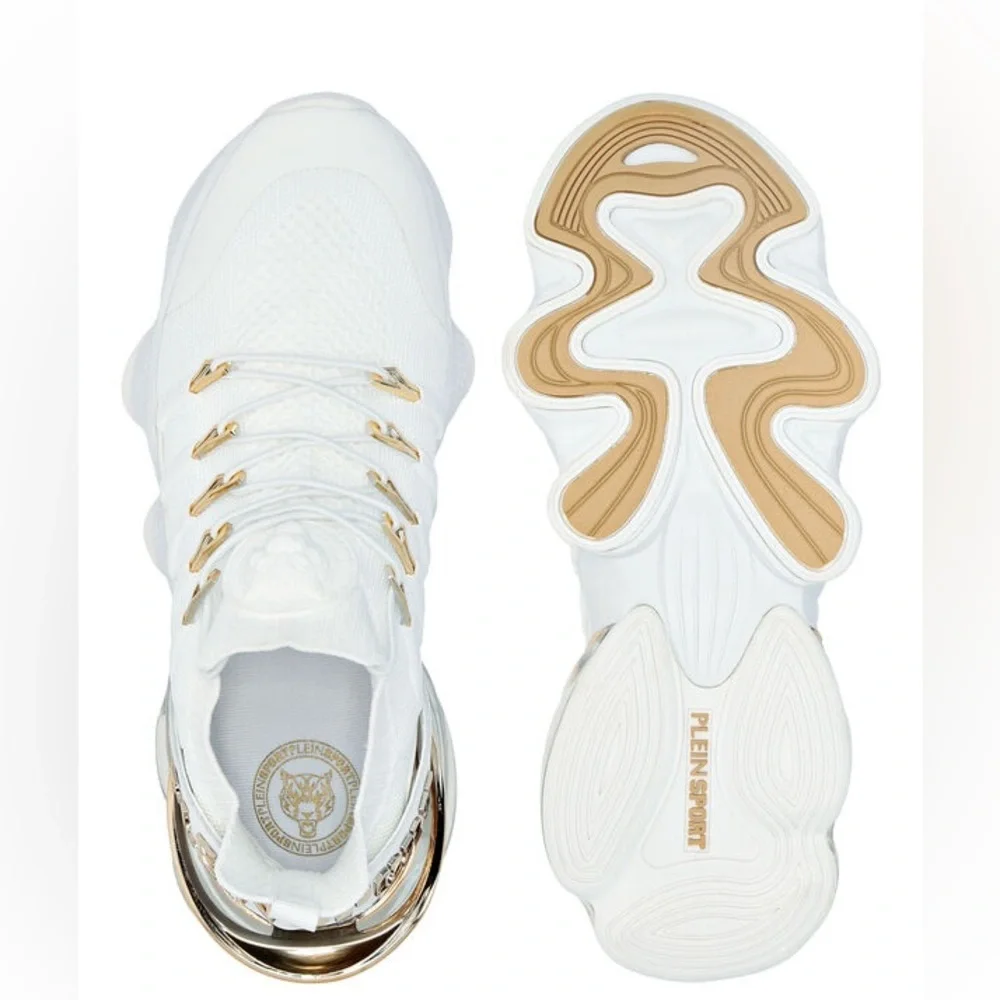 Philipp Plein Sport Tiger Attack Gen.X.04 White Gold Sneakers Men